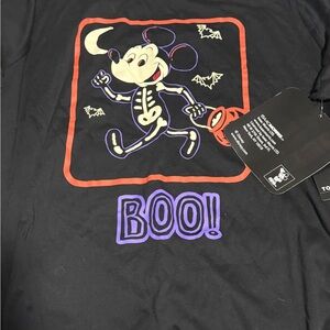 Black Halloween Mickey Mouse Crop Top